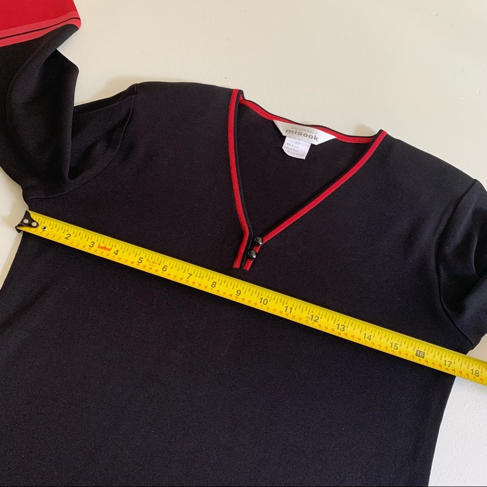 Exclusively Misook V-Neck Pullover Colorblock Top - image 3